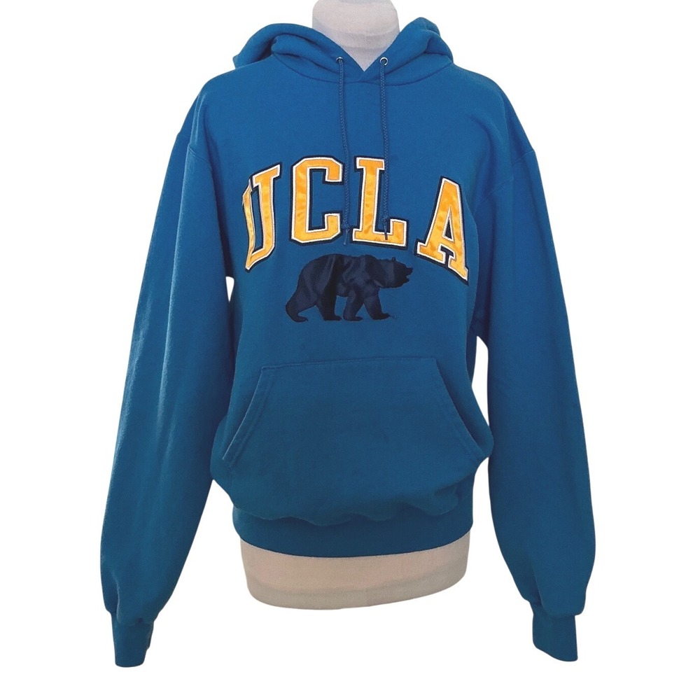 Champion UCLA Bruins Hoodie Small Blue Pullover Sweatshirt Embroidered Logo‎